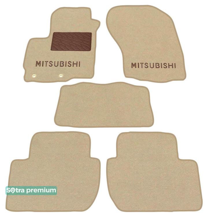 Sotra 06728-CH-BEIGE Interior mats Sotra two-layer beige for Mitsubishi Outlander (2007-2012), set 06728CHBEIGE