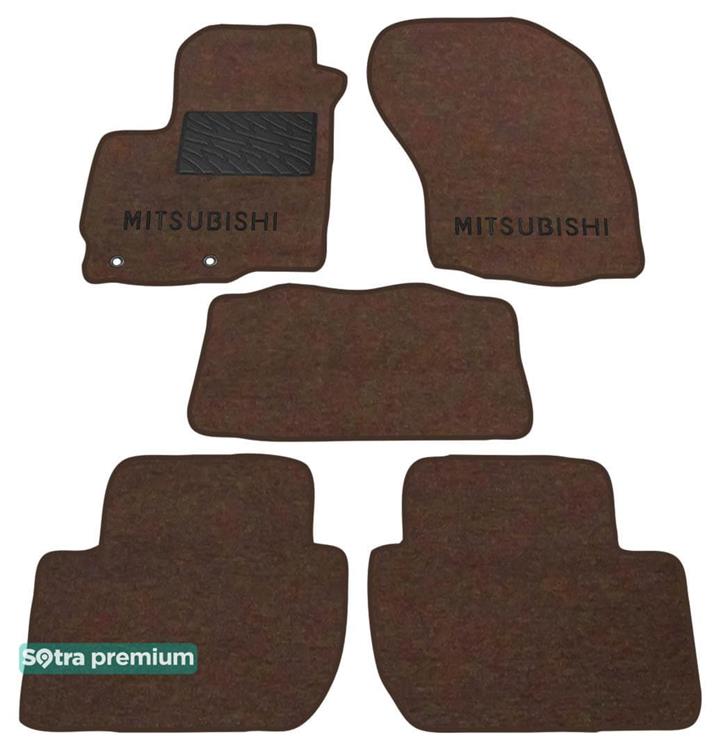Sotra 06728-CH-CHOCO Interior mats Sotra two-layer brown for Mitsubishi Outlander (2007-2012), set 06728CHCHOCO