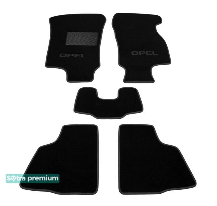 Sotra 06729-CH-BLACK Interior mats Sotra two-layer black for Opel Astra g (1998-2009), set 06729CHBLACK