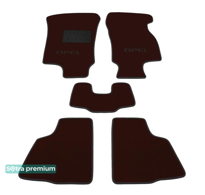 Sotra 06729-CH-CHOCO Interior mats Sotra two-layer brown for Opel Astra g (1998-2009), set 06729CHCHOCO