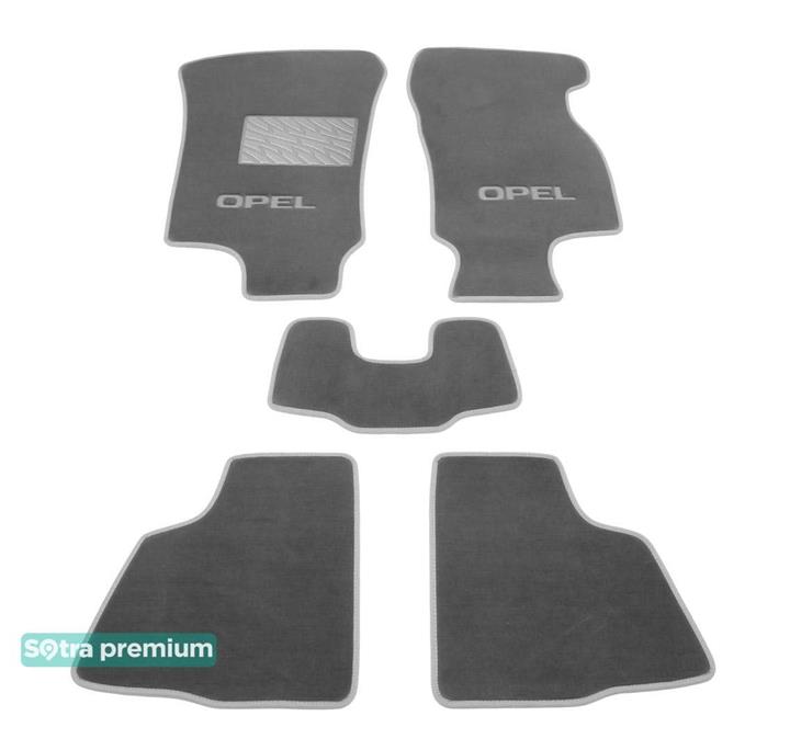 Sotra 06729-CH-GREY Interior mats Sotra two-layer gray for Opel Astra g (1998-2009), set 06729CHGREY