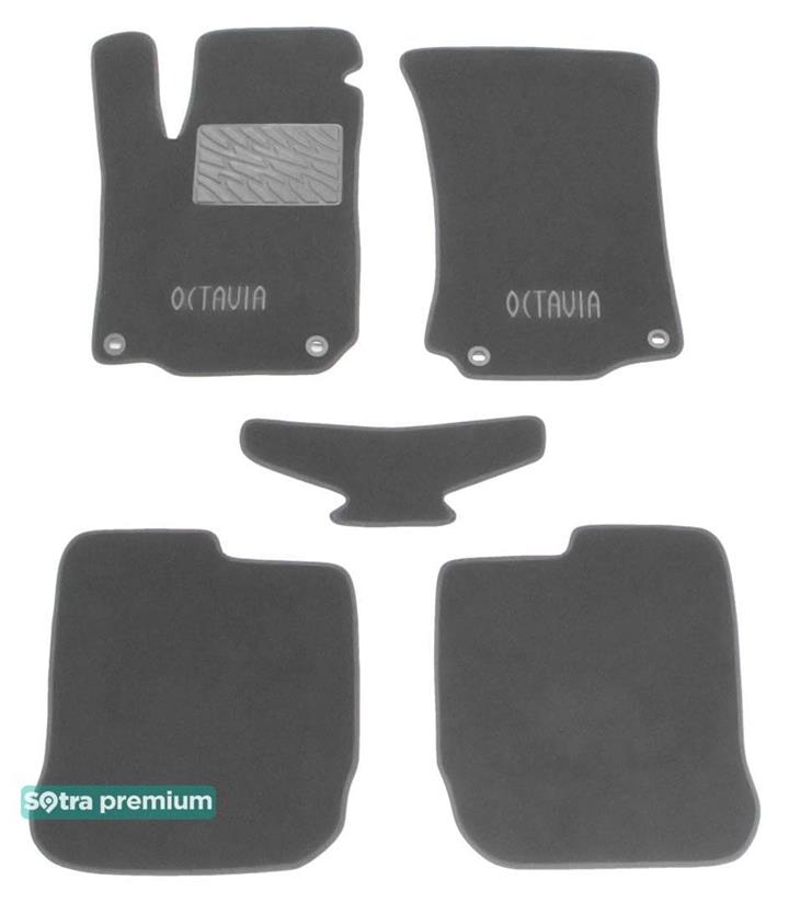 Sotra 06730-CH-GREY Interior mats Sotra two-layer gray for Skoda Octavia tour (1997-2010), set 06730CHGREY