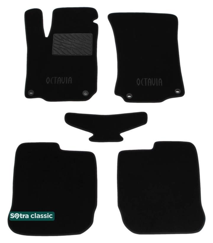Sotra 06730-GD-BLACK Interior mats Sotra two-layer black for Skoda Octavia tour (1997-2010), set 06730GDBLACK