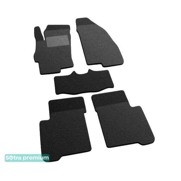 Sotra 06735-CH-BLACK Interior mats Sotra two-layer black for Fiat Linea (2007-2015), set 06735CHBLACK