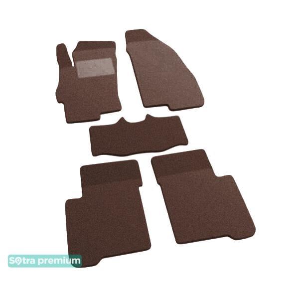 Sotra 06735-CH-CHOCO Interior mats Sotra two-layer brown for Fiat Linea (2007-2015), set 06735CHCHOCO