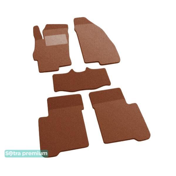 Sotra 06735-CH-TERRA Interior mats Sotra two-layer terracotta for Fiat Linea (2007-2015), set 06735CHTERRA