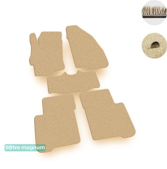 Sotra 06735-MG20-BEIGE Interior mats Sotra two-layer beige for Fiat Linea (2007-2015), set 06735MG20BEIGE