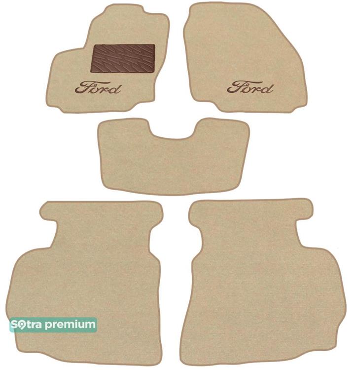 Sotra 06758-CH-BEIGE Interior mats Sotra two-layer beige for Ford Mondeo (2007-2011), set 06758CHBEIGE