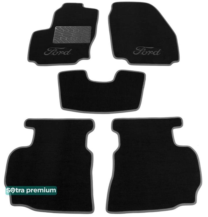 Sotra 06758-CH-BLACK Interior mats Sotra two-layer black for Ford Mondeo (2007-2011), set 06758CHBLACK
