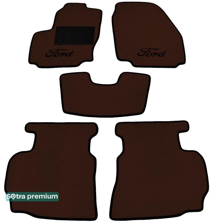 Sotra 06758-CH-CHOCO Interior mats Sotra two-layer brown for Ford Mondeo (2007-2011), set 06758CHCHOCO