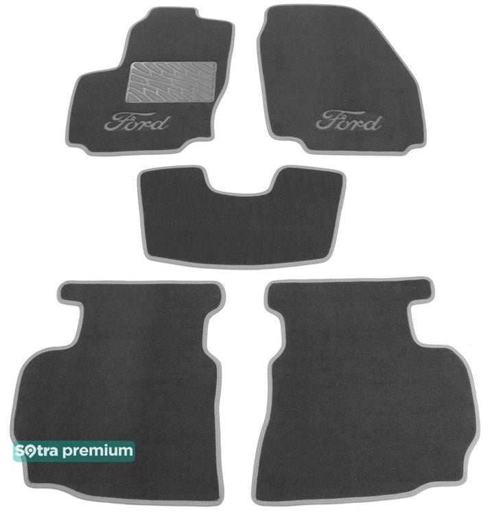 Sotra 06758-CH-GREY Interior mats Sotra two-layer gray for Ford Mondeo (2007-2011), set 06758CHGREY