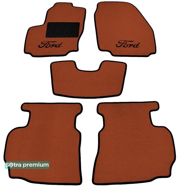 Sotra 06758-CH-TERRA Interior mats Sotra two-layer terracotta for Ford Mondeo (2007-2011), set 06758CHTERRA