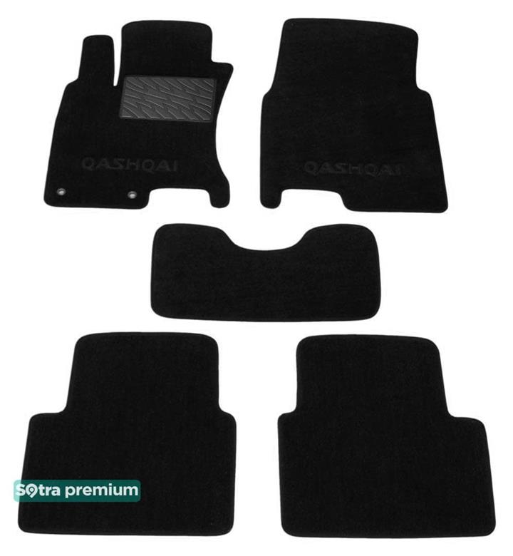 Sotra 06761-CH-BLACK Interior mats Sotra two-layer black for Nissan Qashqai (2007-2013), set 06761CHBLACK