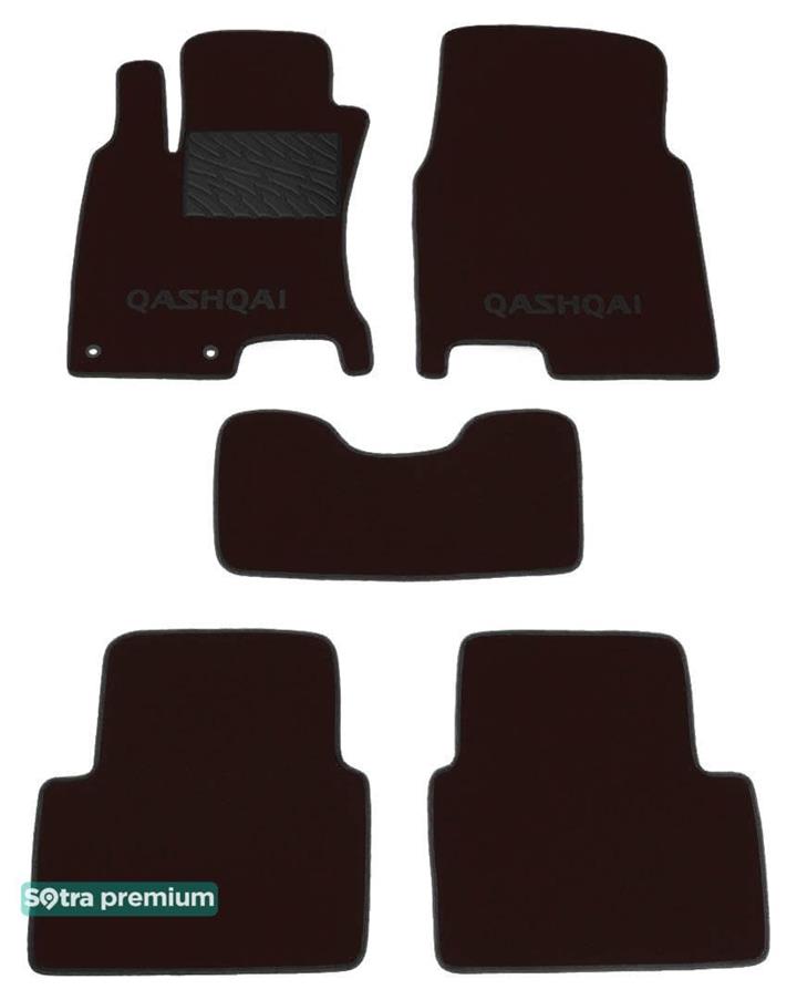 Sotra 06761-CH-CHOCO Interior mats Sotra two-layer brown for Nissan Qashqai (2007-2013), set 06761CHCHOCO