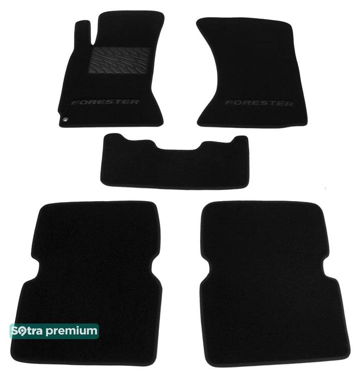 Sotra 06764-CH-BLACK Interior mats Sotra two-layer black for Subaru Forester (2003-2007), set 06764CHBLACK