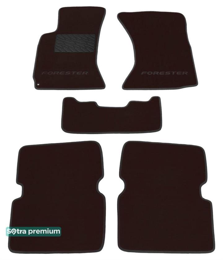 Sotra 06764-CH-CHOCO Interior mats Sotra two-layer brown for Subaru Forester (2003-2007), set 06764CHCHOCO