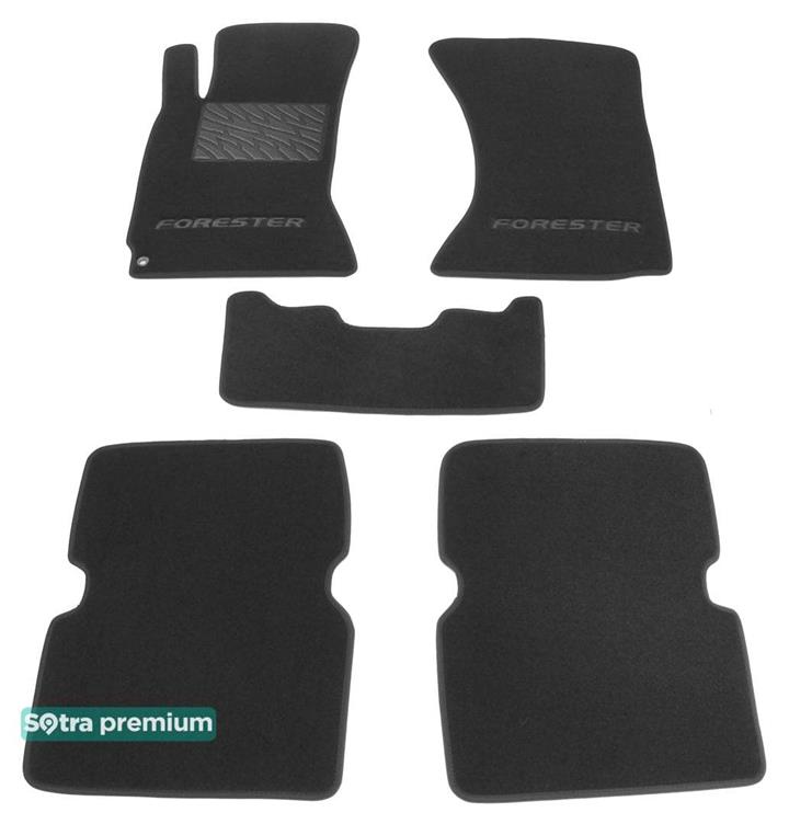 Sotra 06764-CH-GREY Interior mats Sotra two-layer gray for Subaru Forester (2003-2007), set 06764CHGREY