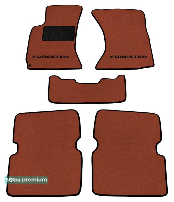 Sotra 06764-CH-TERRA Interior mats Sotra two-layer terracotta for Subaru Forester (2003-2007), set 06764CHTERRA