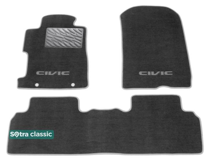 Sotra 06771-GD-GREY Interior mats Sotra two-layer gray for Honda Civic jp (2005-2011), set 06771GDGREY