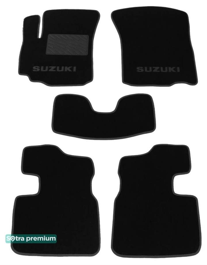 Sotra 06782-CH-BLACK Interior mats Sotra two-layer black for Suzuki Sx4 (2006-2014), set 06782CHBLACK