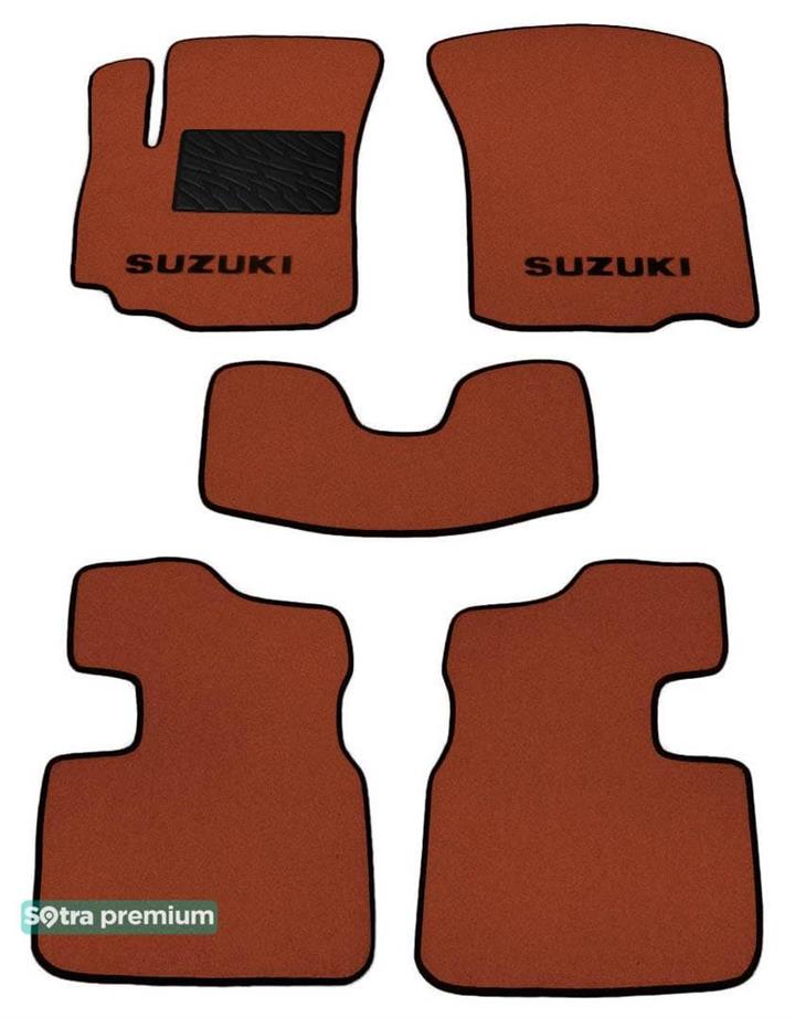 Sotra 06782-CH-TERRA Interior mats Sotra two-layer terracotta for Suzuki Sx4 (2006-2014), set 06782CHTERRA