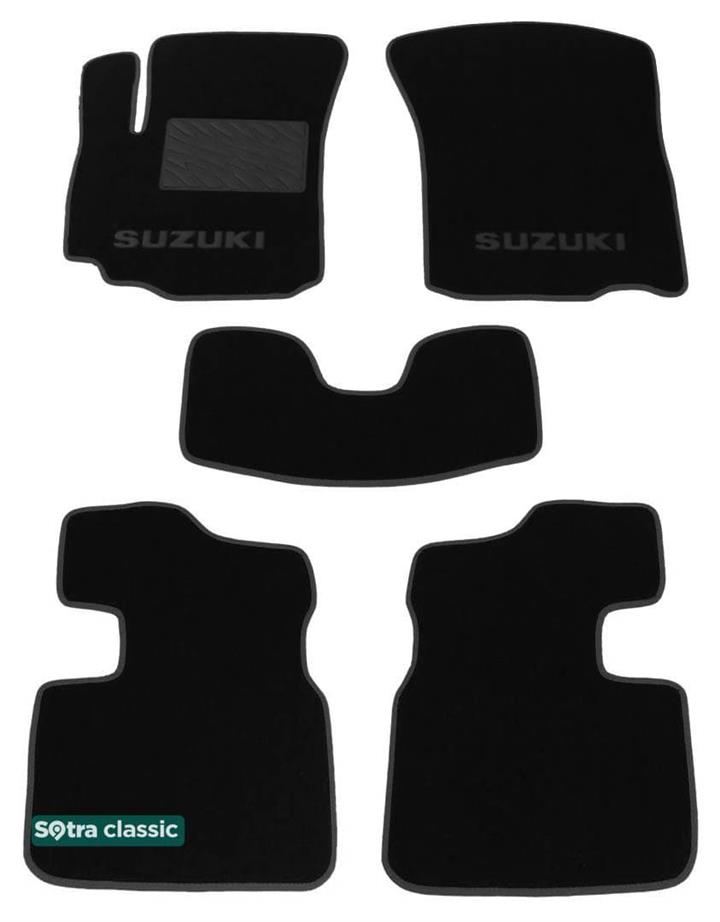 Sotra 06782-GD-BLACK Interior mats Sotra two-layer black for Suzuki Sx4 (2006-2014), set 06782GDBLACK