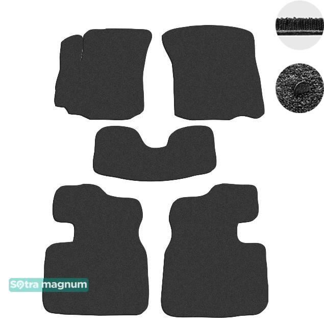 Sotra 06782-MG15-BLACK Interior mats Sotra two-layer black for Suzuki Sx4 (2006-2014), set 06782MG15BLACK