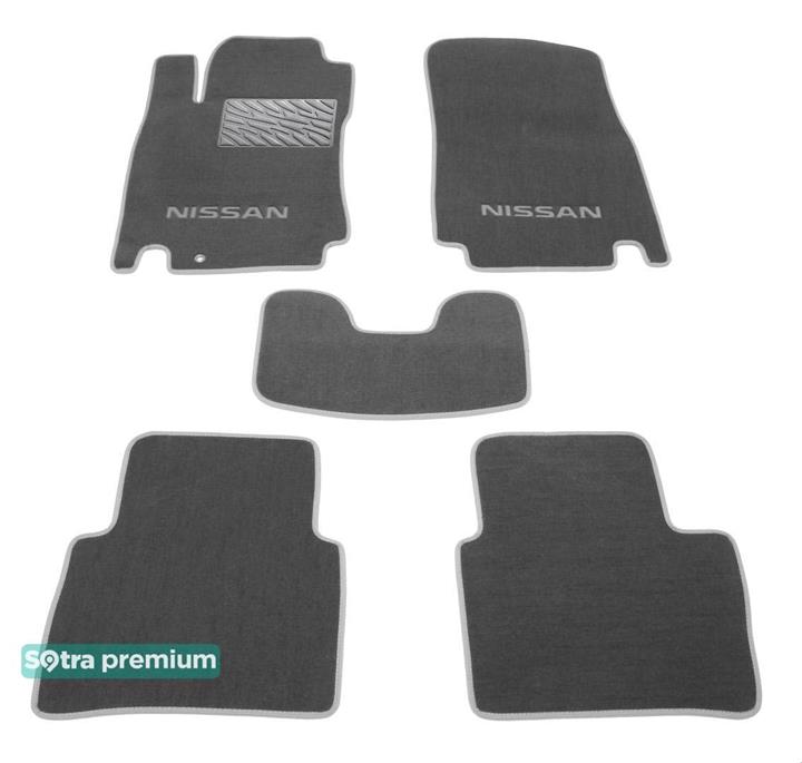 Sotra 06784-CH-GREY Interior mats Sotra two-layer gray for Nissan Tiida (2005-2011), set 06784CHGREY