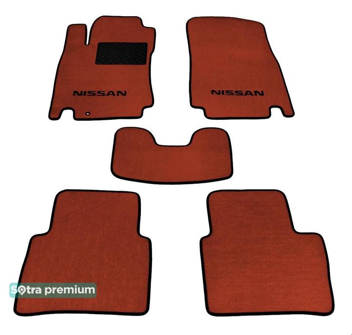 Sotra 06784-CH-TERRA Interior mats Sotra two-layer terracotta for Nissan Tiida (2005-2011), set 06784CHTERRA