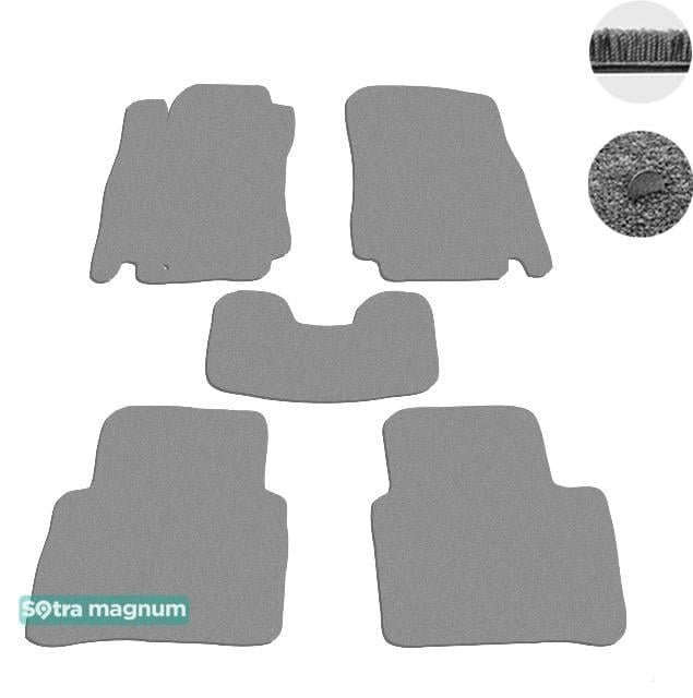 Sotra 06784-MG20-GREY Interior mats Sotra two-layer gray for Nissan Tiida (2005-2011), set 06784MG20GREY