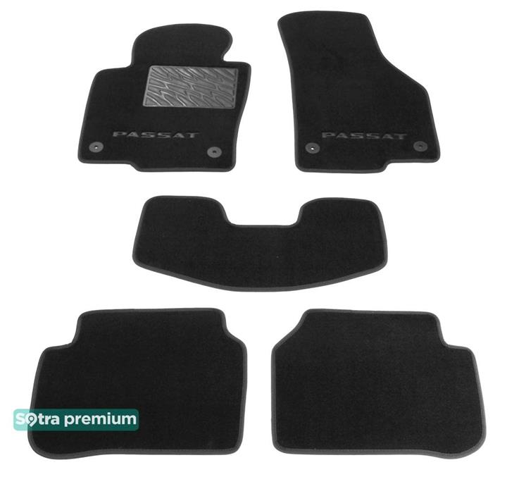Sotra 06807-CH-BLACK Interior mats Sotra two-layer black for Volkswagen Passat avant (2005-2009), set 06807CHBLACK