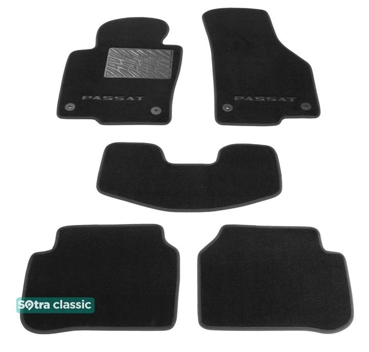 Sotra 06807-GD-BLACK Interior mats Sotra two-layer black for Volkswagen Passat avant (2005-2009), set 06807GDBLACK