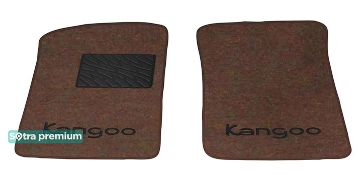 Sotra 06814-CH-CHOCO Interior mats Sotra two-layer brown for Renault Kangoo (1997-2007), set 06814CHCHOCO