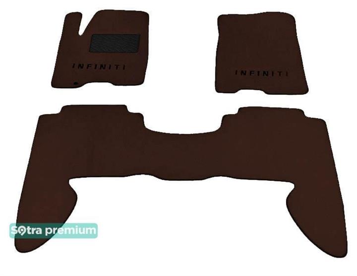 Sotra 06815-CH-CHOCO Interior mats Sotra two-layer brown for Infiniti Qx56 (2004-2010), set 06815CHCHOCO