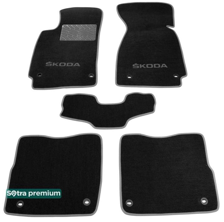 Sotra 06819-CH-BLACK Interior mats Sotra two-layer black for Skoda Superb (2001-2008), set 06819CHBLACK