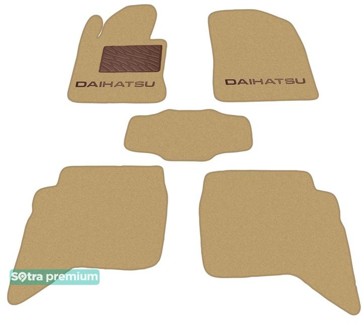Sotra 06821-CH-BEIGE Interior mats Sotra two-layer beige for Daihatsu Terios (2006-), set 06821CHBEIGE