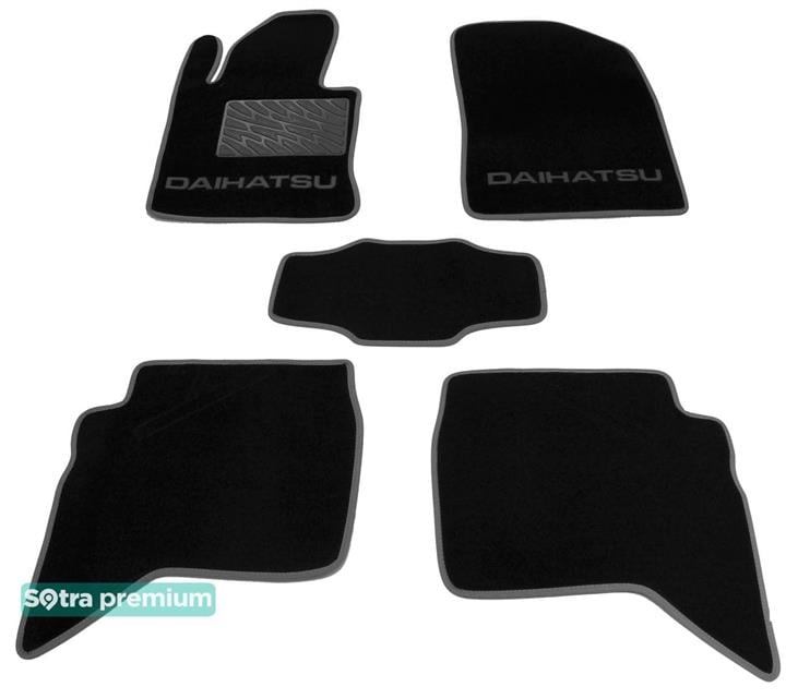 Sotra 06821-CH-BLACK Interior mats Sotra two-layer black for Daihatsu Terios (2006-), set 06821CHBLACK