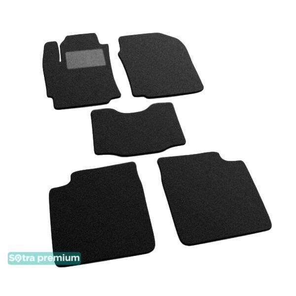 Sotra 06826-CH-BLACK Interior mats Sotra two-layer black for Daihatsu Materia (2006-2011), set 06826CHBLACK
