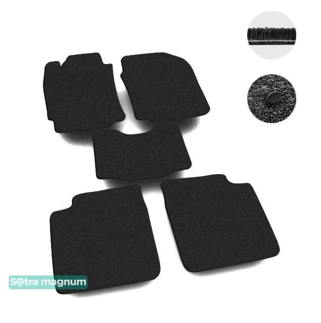 Sotra 06826-MG15-BLACK Interior mats Sotra two-layer black for Daihatsu Materia (2006-2011), set 06826MG15BLACK