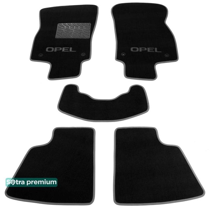 Sotra 06827-CH-BLACK Interior mats Sotra two-layer black for Opel Astra h (2004-2010), set 06827CHBLACK