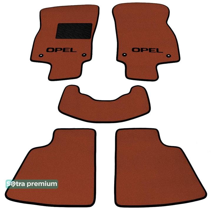 Sotra 06827-CH-TERRA Interior mats Sotra two-layer terracotta for Opel Astra h (2004-2010), set 06827CHTERRA