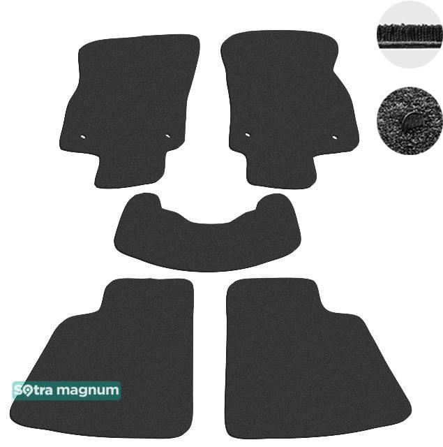 Sotra 06827-MG15-BLACK Interior mats Sotra two-layer black for Opel Astra h (2004-2010), set 06827MG15BLACK