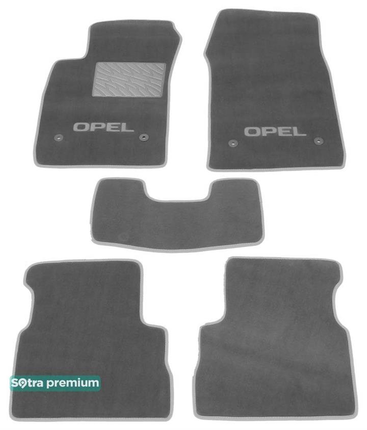 Sotra 06828-CH-GREY Interior mats Sotra two-layer gray for Opel Vectra c (2002-2008), set 06828CHGREY