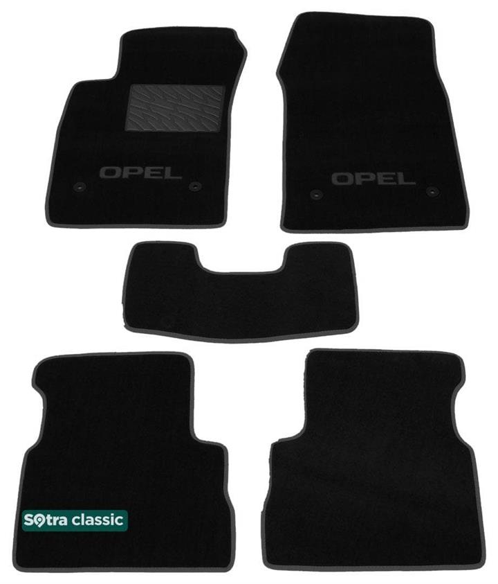 Sotra 06828-GD-BLACK Interior mats Sotra two-layer black for Opel Vectra c (2002-2008), set 06828GDBLACK