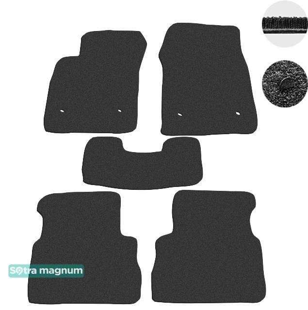 Sotra 06828-MG15-BLACK Interior mats Sotra two-layer black for Opel Vectra c (2002-2008), set 06828MG15BLACK