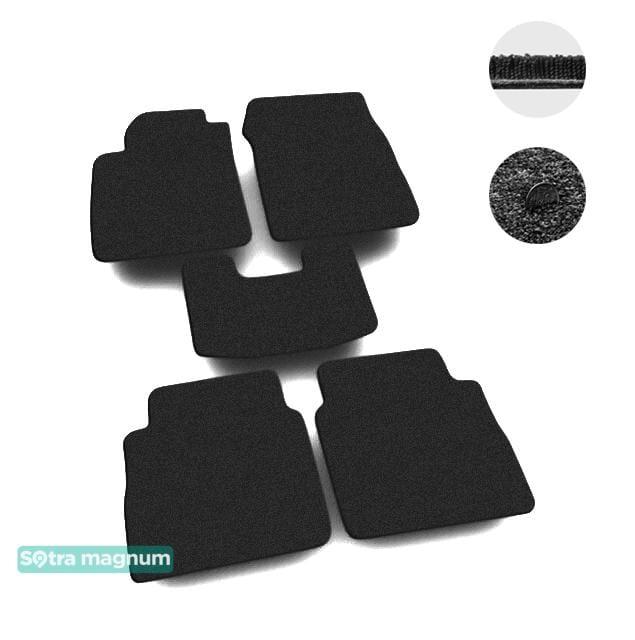 Sotra 06829-MG15-BLACK Interior mats Sotra two-layer black for Opel Vectra c (2006-2008), set 06829MG15BLACK