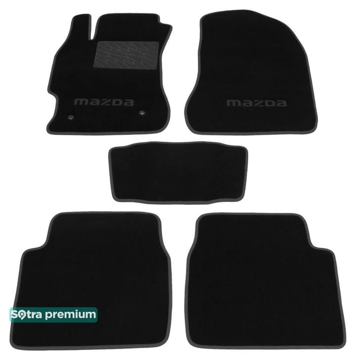 Sotra 06831-CH-BLACK Interior mats Sotra two-layer black for Mazda 6 (2008-2012), set 06831CHBLACK