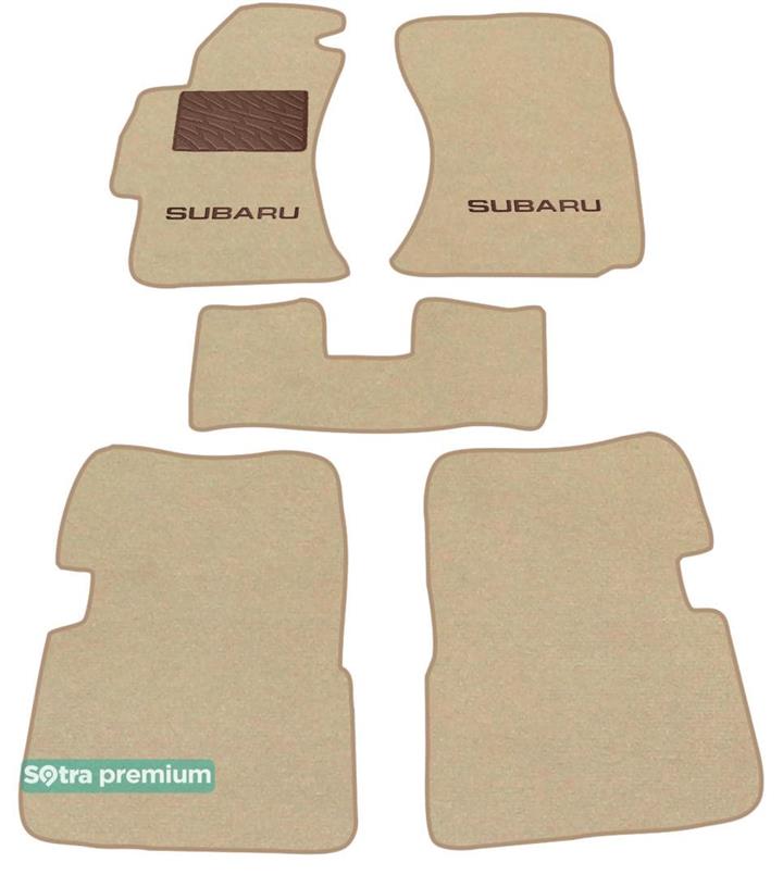 Sotra 06833-CH-BEIGE Interior mats Sotra two-layer beige for Subaru Impreza (2007-2011), set 06833CHBEIGE