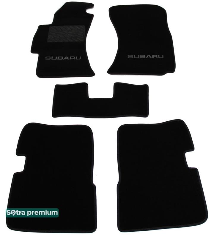 Sotra 06833-CH-BLACK Interior mats Sotra two-layer black for Subaru Impreza (2007-2011), set 06833CHBLACK