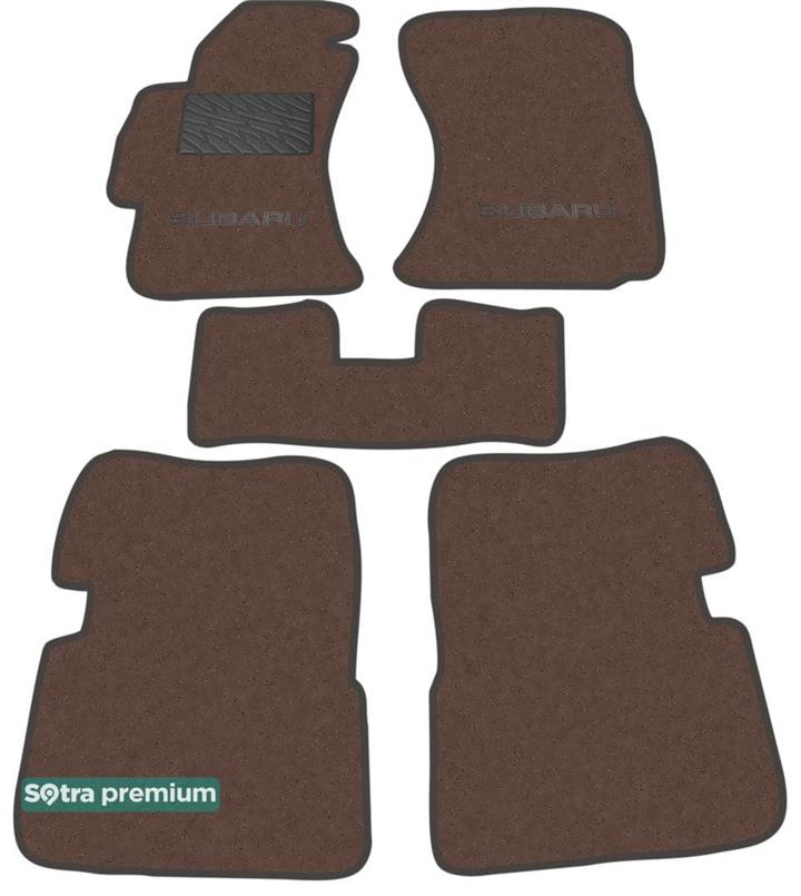 Sotra 06833-CH-CHOCO Interior mats Sotra two-layer brown for Subaru Impreza (2007-2011), set 06833CHCHOCO